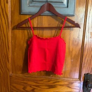 Simple red tank top